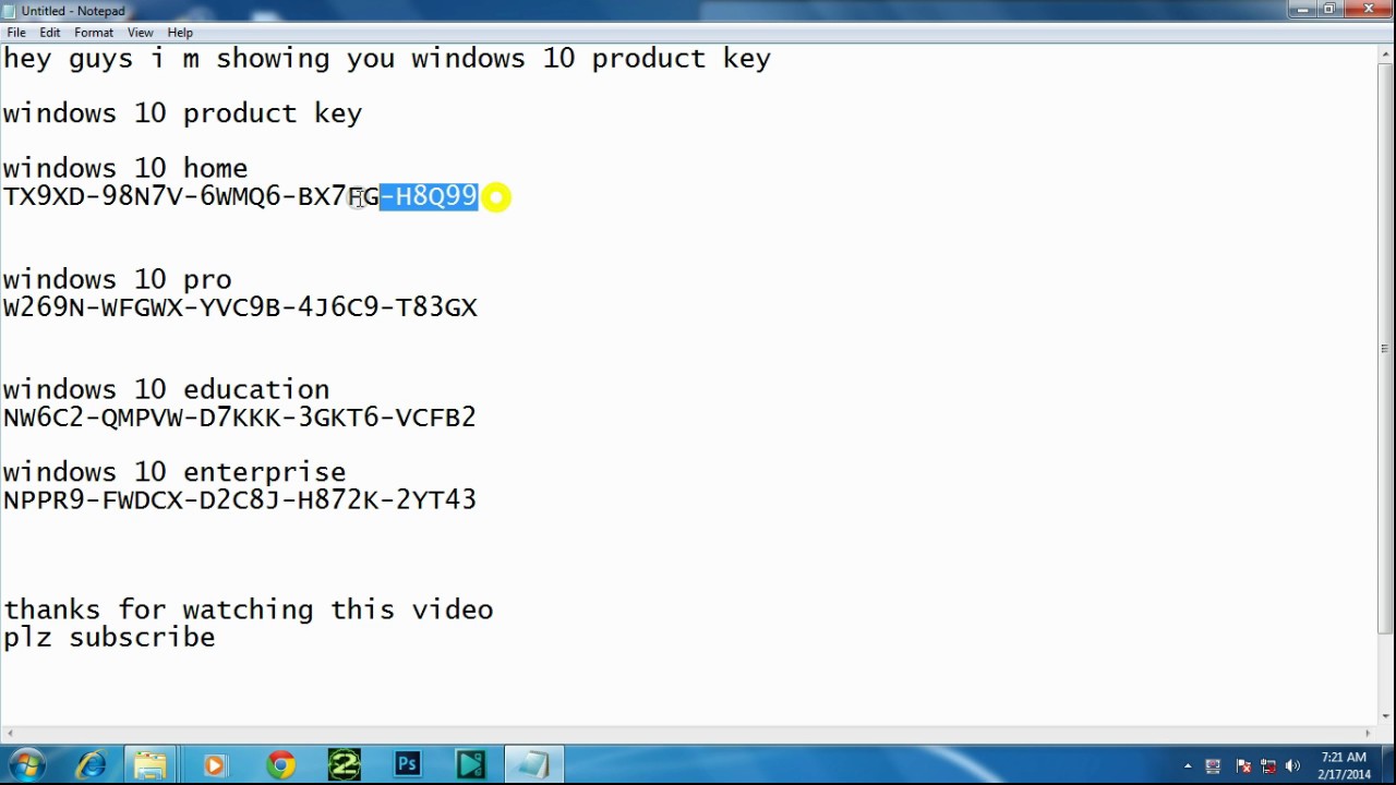 free windows 10 pro product keys
